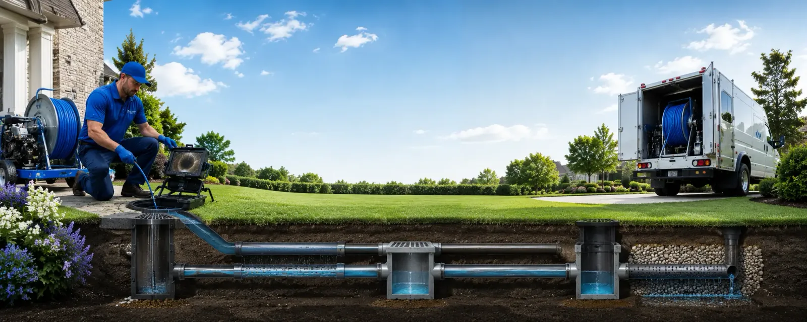 Outdoor drain cleaning information for Holcomb, KS